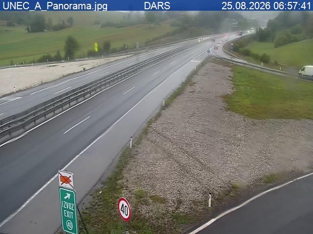 Traffic Cam Unec: A1/E61/E70, Ljubljana - Koper