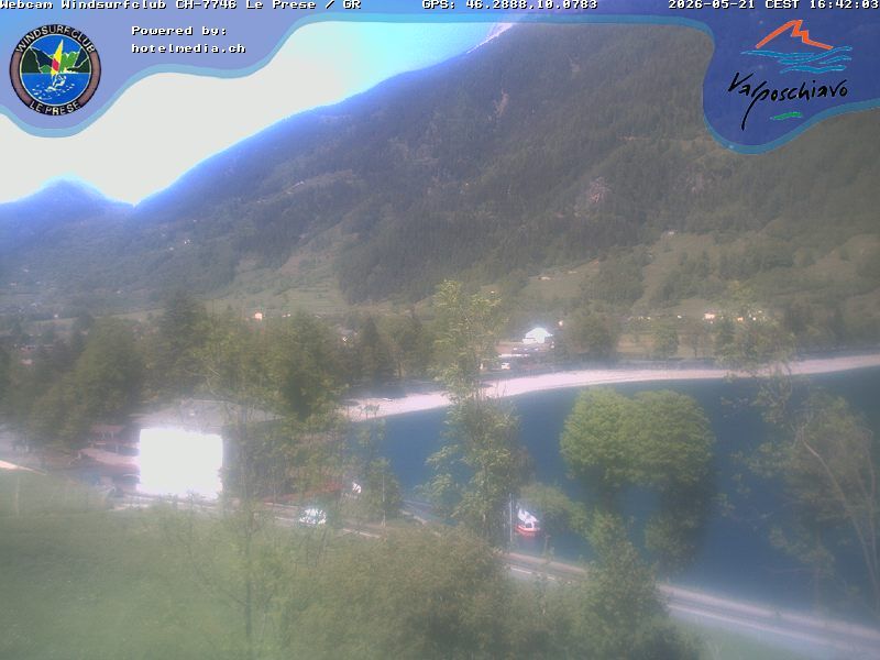 Le Prese: Webcam Lago di POSCHIAVO