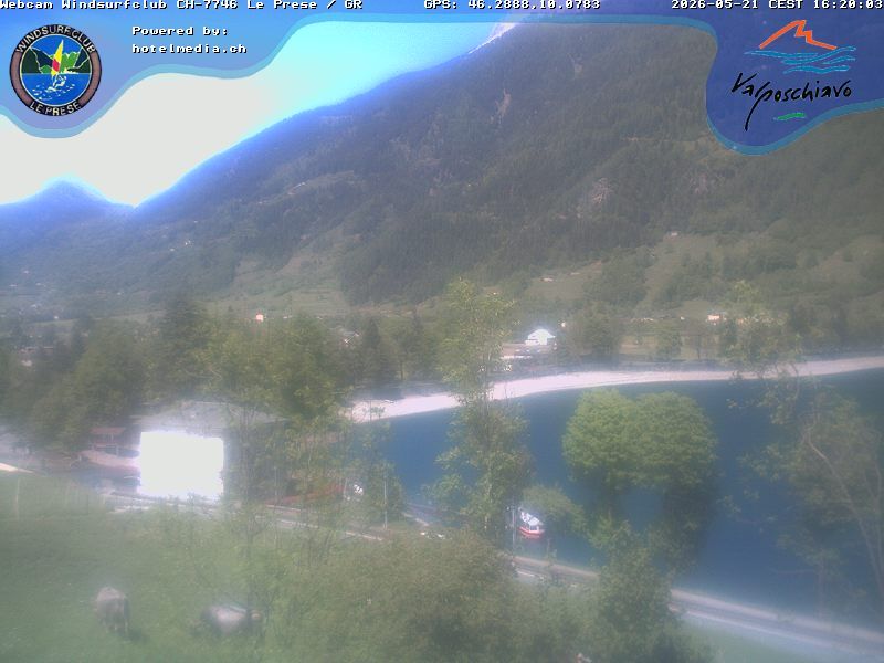 Le Prese: Webcam Lago di POSCHIAVO