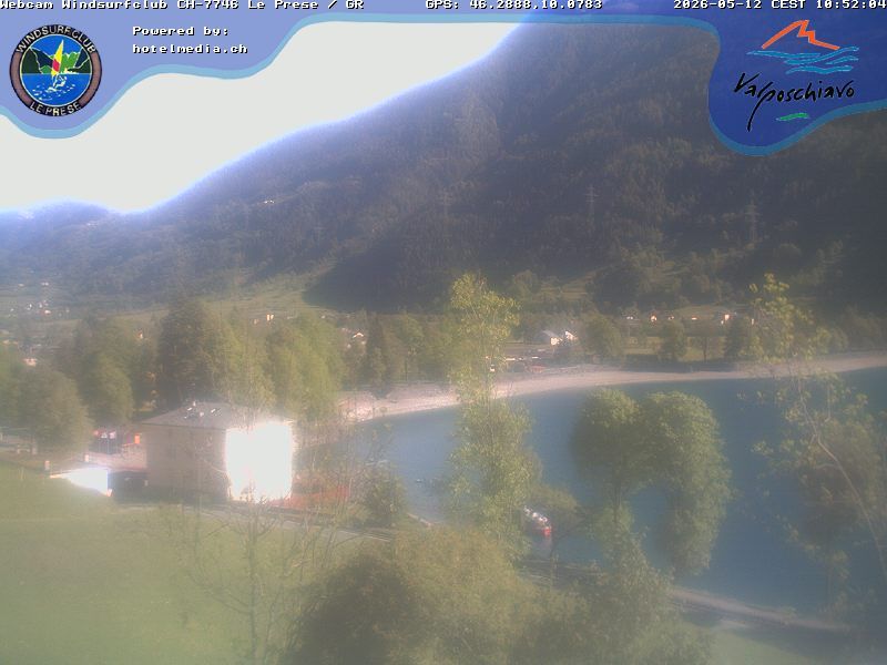 Le Prese: Webcam Lago di POSCHIAVO