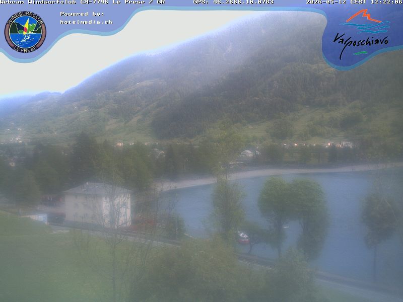 Le Prese: Webcam Lago di POSCHIAVO