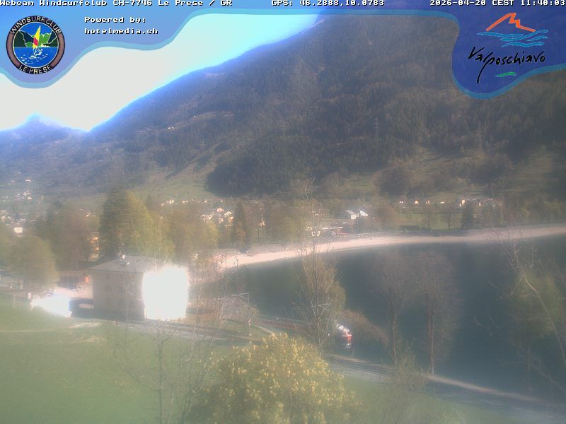 Le Prese: Webcam Lago di POSCHIAVO
