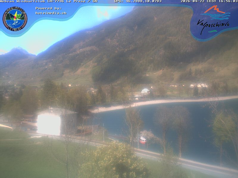 Le Prese: Webcam Lago di POSCHIAVO