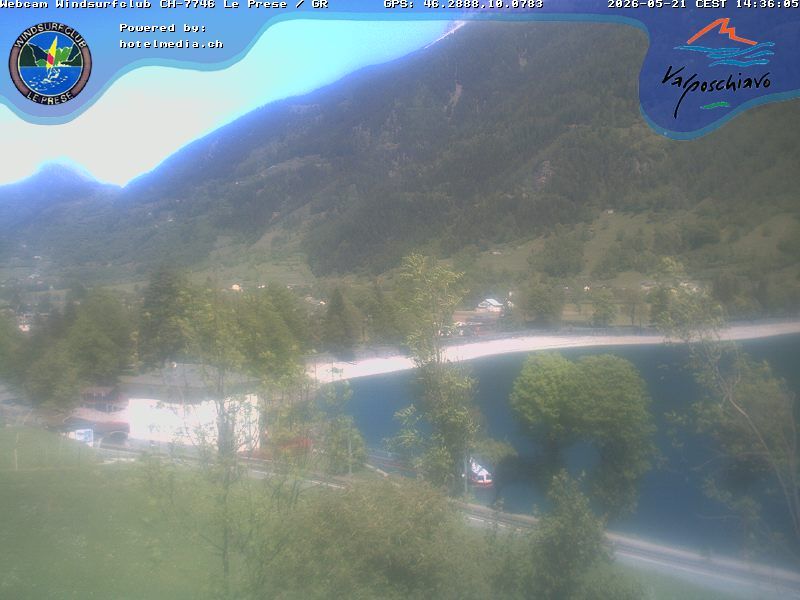 Le Prese: Webcam Lago di POSCHIAVO