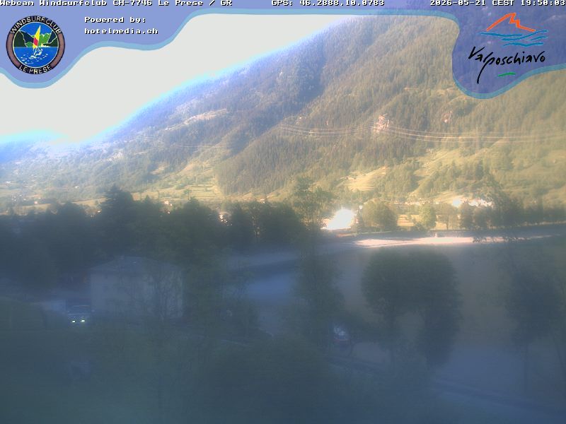 Le Prese: Webcam Lago di POSCHIAVO
