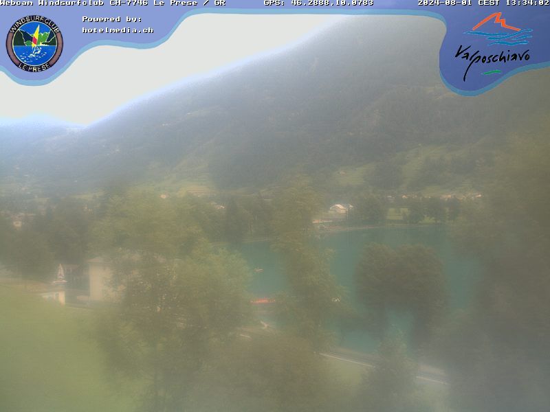 Le Prese: Webcam Lago di POSCHIAVO