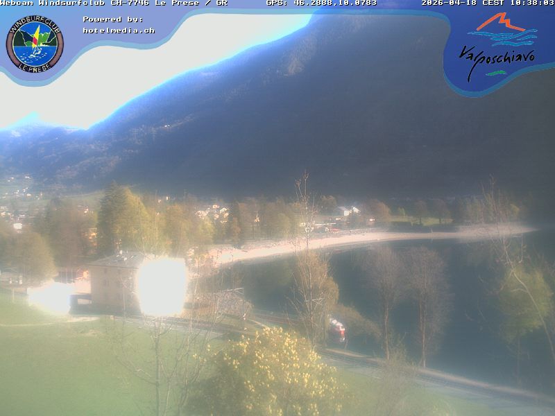 Le Prese: Webcam Lago di POSCHIAVO