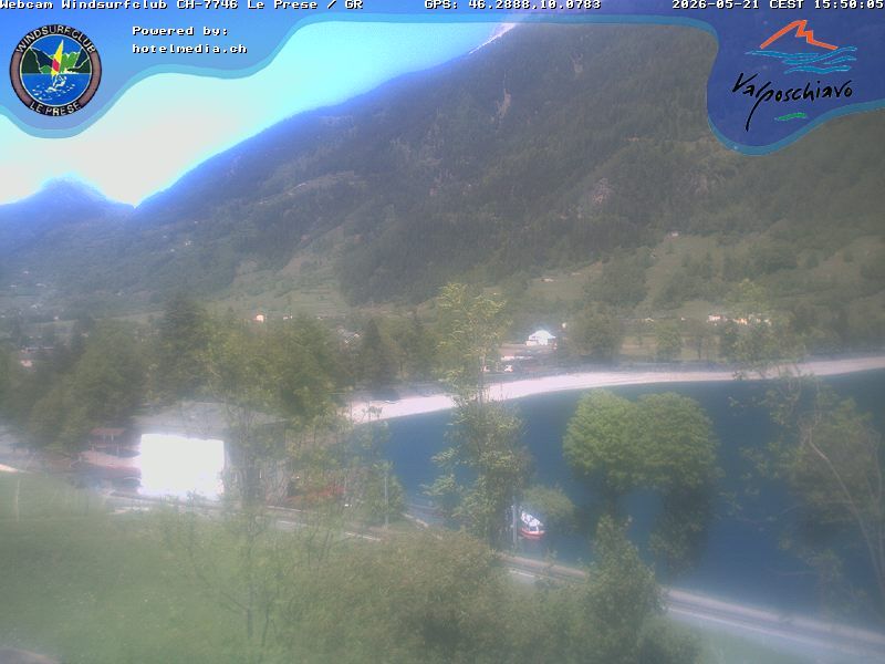 Le Prese: Webcam Lago di POSCHIAVO
