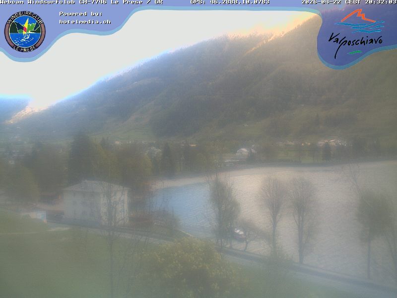 Le Prese: Webcam Lago di POSCHIAVO
