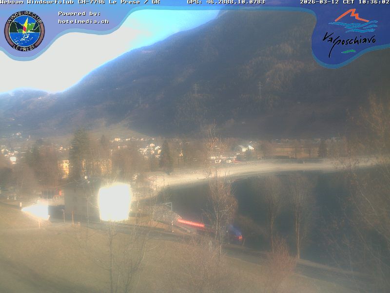 Le Prese: Webcam Lago di POSCHIAVO