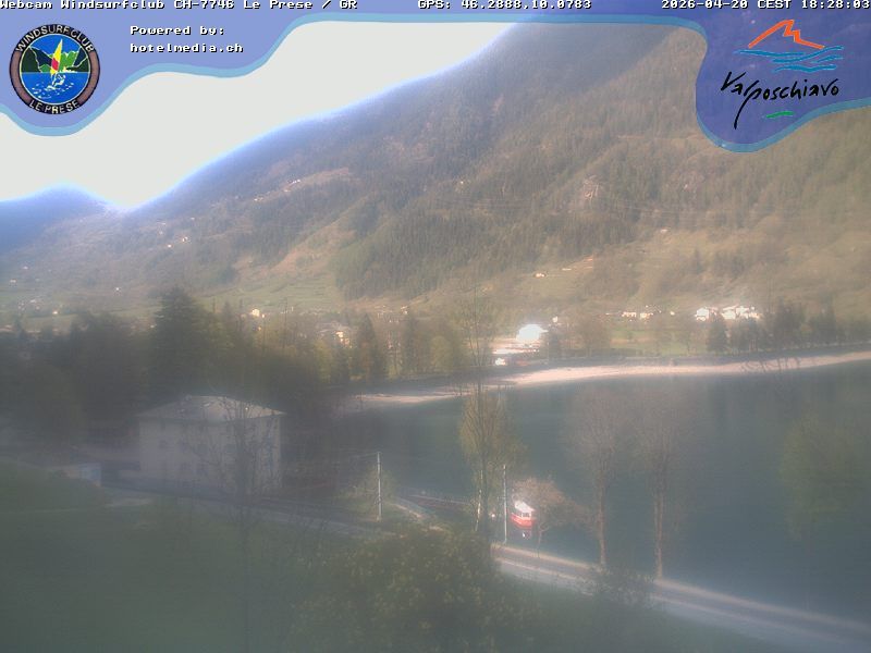 Le Prese: Webcam Lago di POSCHIAVO