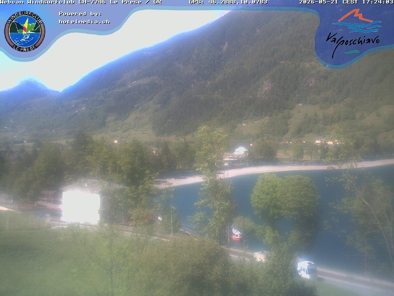 Le Prese: Webcam Lago di POSCHIAVO
