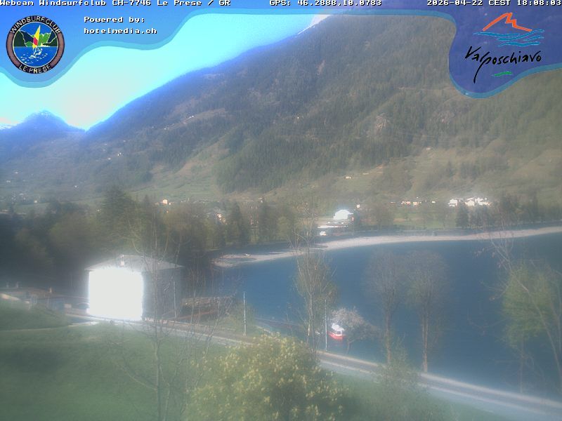 Le Prese: Webcam Lago di POSCHIAVO