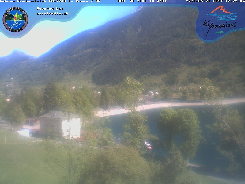Le Prese: Webcam Lago di POSCHIAVO