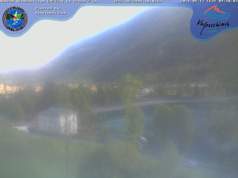 Le Prese: Webcam Lago di POSCHIAVO