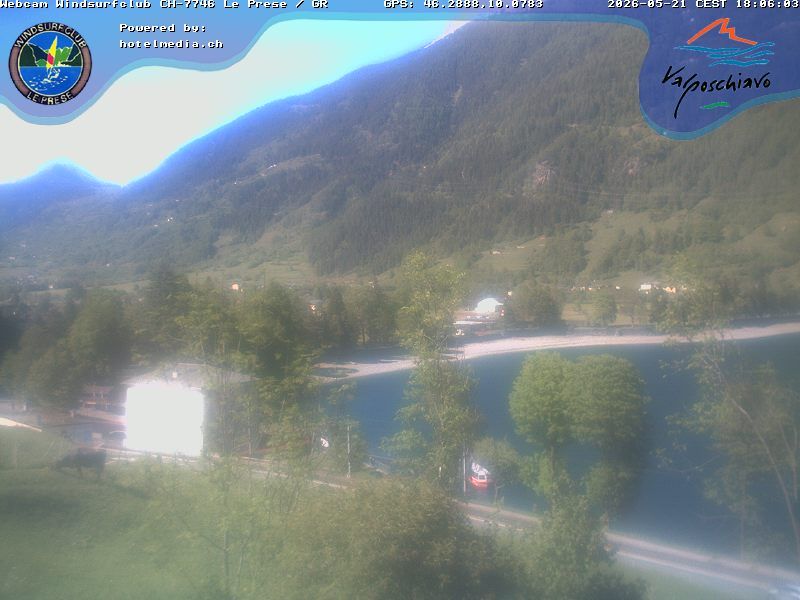Le Prese: Webcam Lago di POSCHIAVO