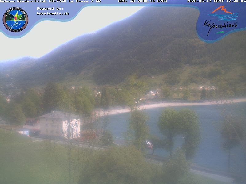Le Prese: Webcam Lago di POSCHIAVO