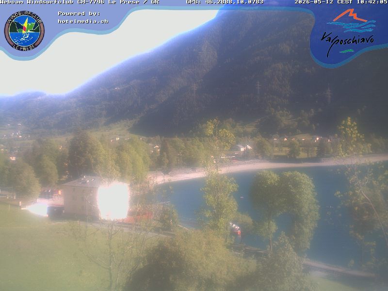 Le Prese: Webcam Lago di POSCHIAVO