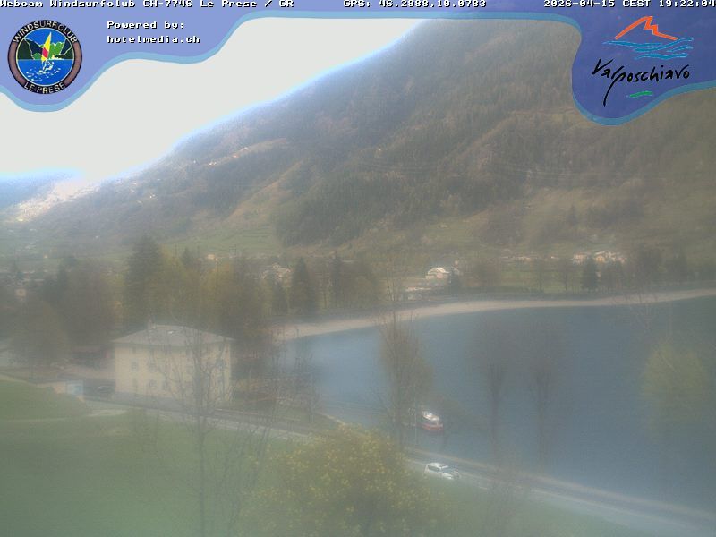 Le Prese: Webcam Lago di POSCHIAVO