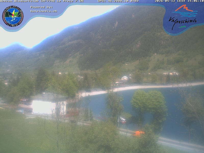 Le Prese: Webcam Lago di POSCHIAVO