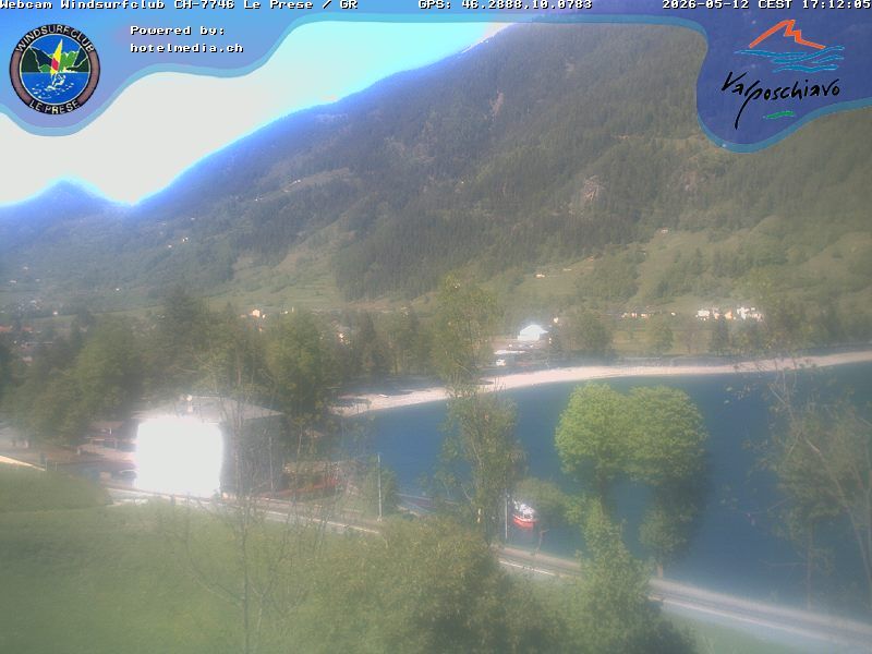 Le Prese: Webcam Lago di POSCHIAVO