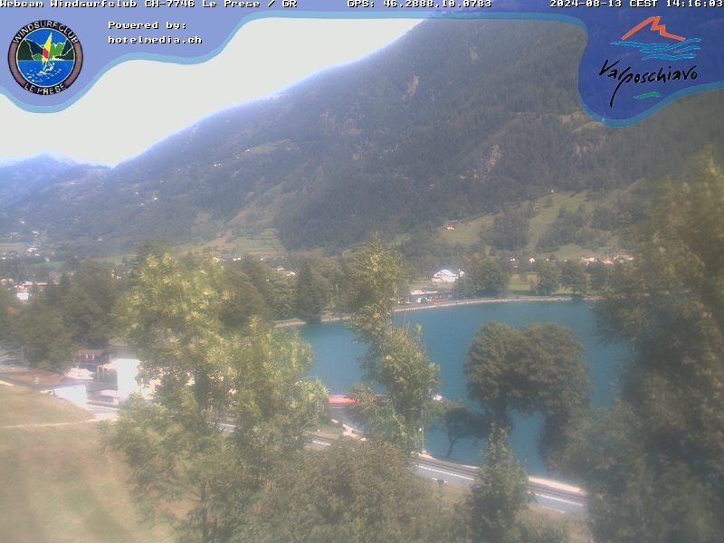 Le Prese: Webcam Lago di POSCHIAVO