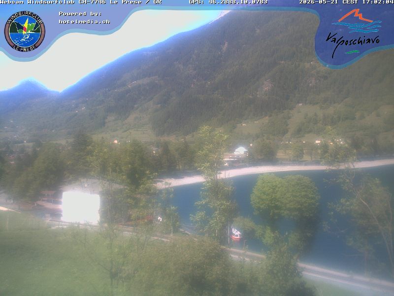 Le Prese: Webcam Lago di POSCHIAVO