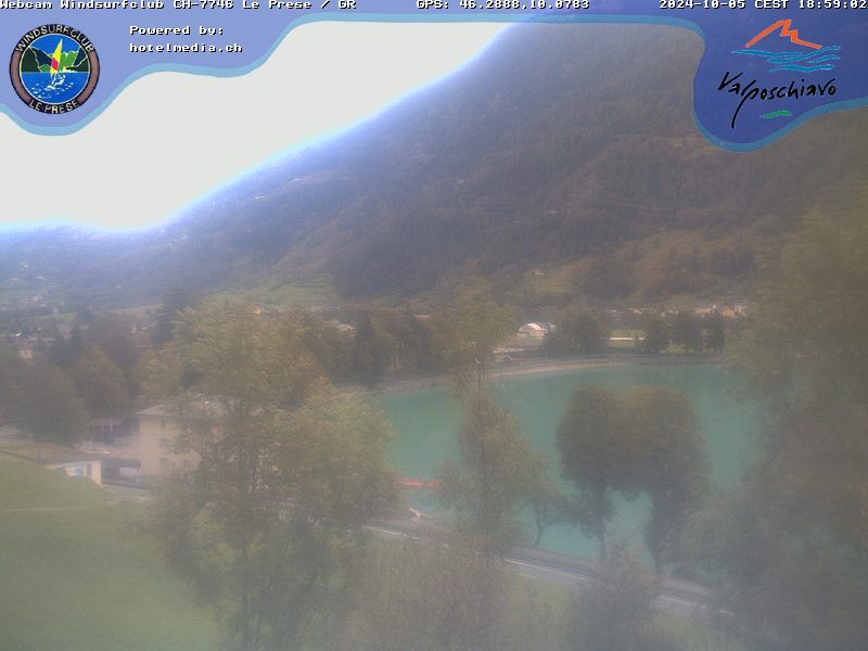 Le Prese: Webcam Lago di POSCHIAVO