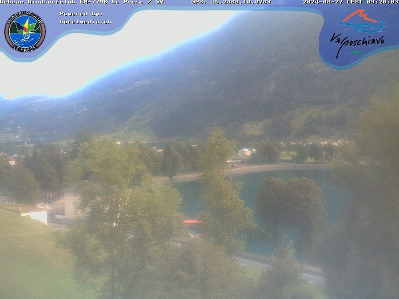 Le Prese: Webcam Lago di POSCHIAVO