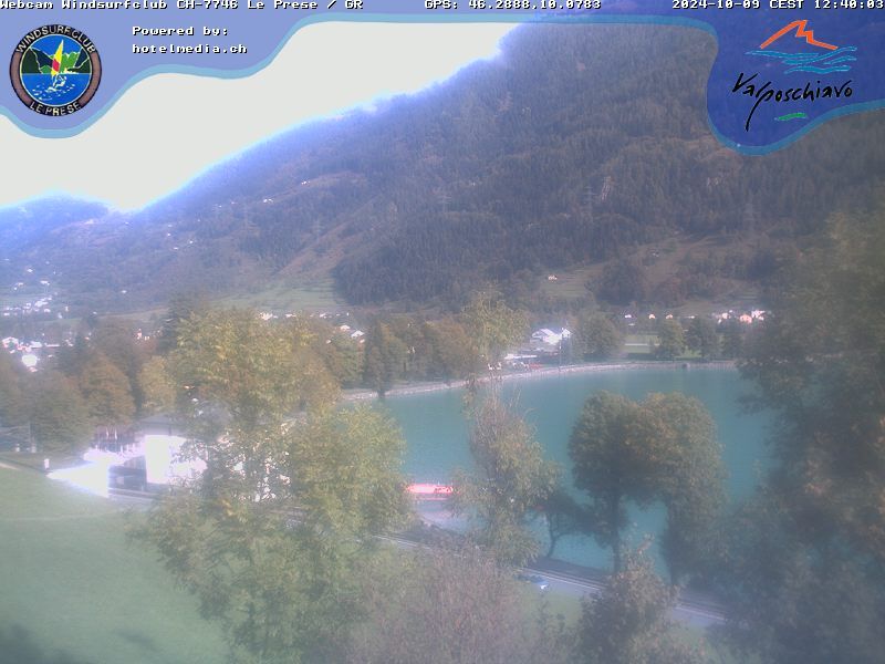 Le Prese: Webcam Lago di POSCHIAVO