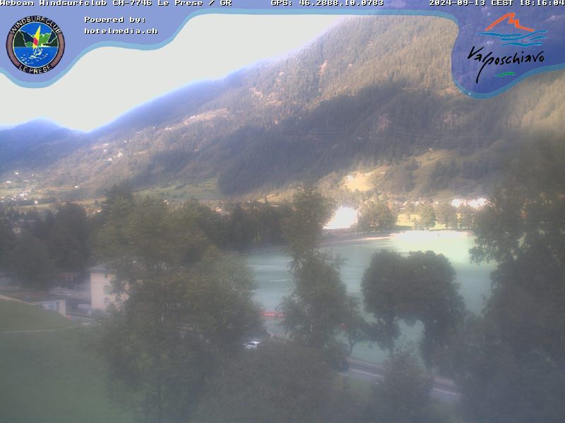 Le Prese: Webcam Lago di POSCHIAVO