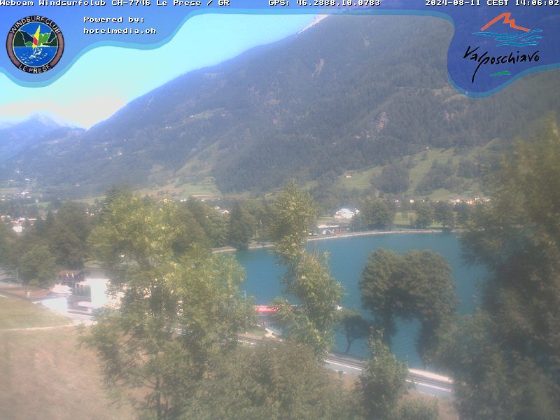 Le Prese: Webcam Lago di POSCHIAVO