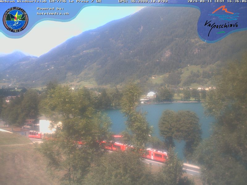 Le Prese: Webcam Lago di POSCHIAVO