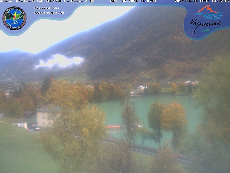 Le Prese: Webcam Lago di POSCHIAVO