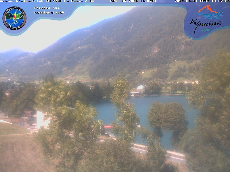 Le Prese: Webcam Lago di POSCHIAVO