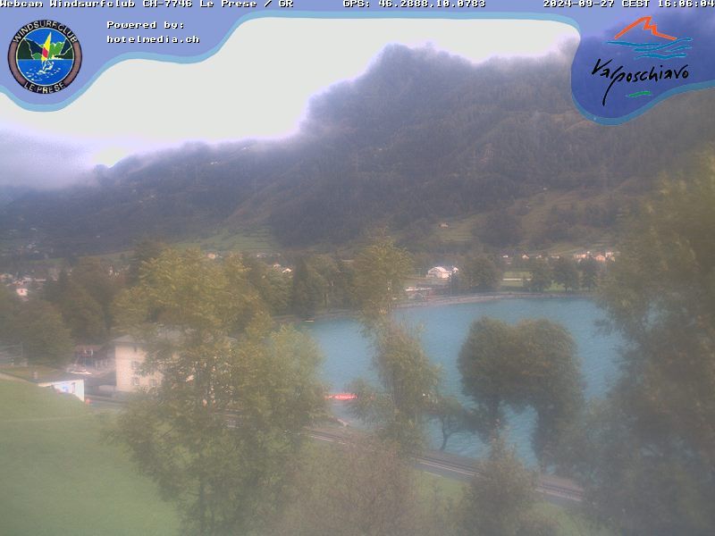 Le Prese: Webcam Lago di POSCHIAVO