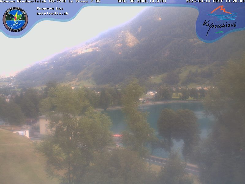 Le Prese: Webcam Lago di POSCHIAVO