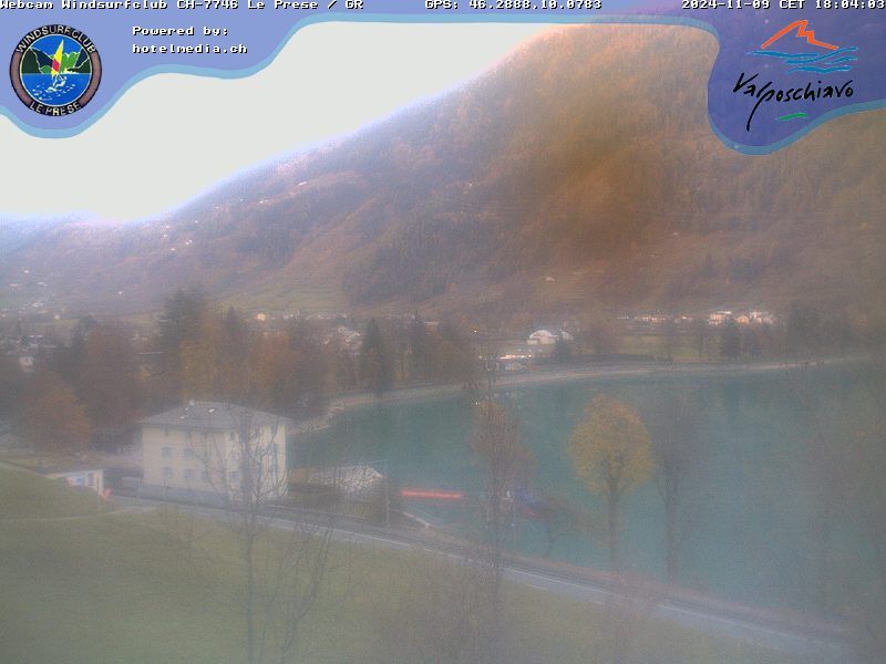 Le Prese: Webcam Lago di POSCHIAVO