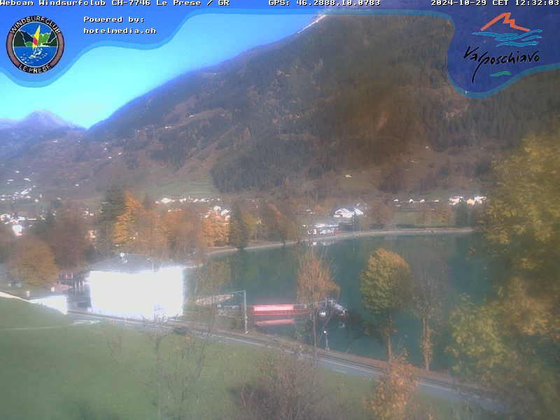 Le Prese: Webcam Lago di POSCHIAVO