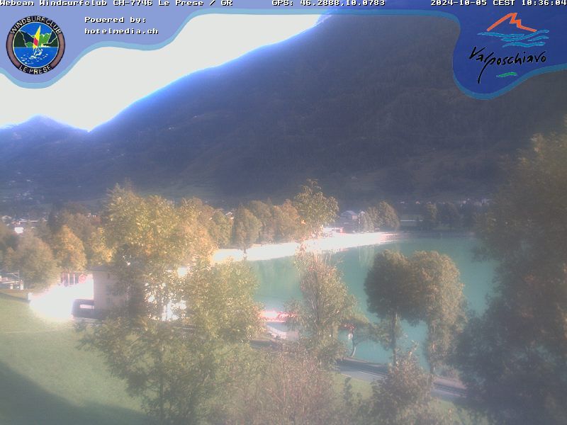 Le Prese: Webcam Lago di POSCHIAVO