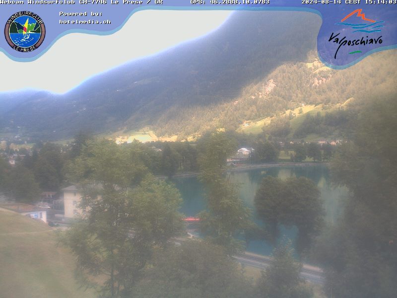 Le Prese: Webcam Lago di POSCHIAVO