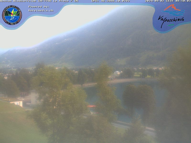 Le Prese: Webcam Lago di POSCHIAVO