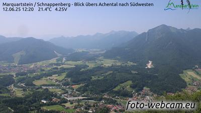 Marquartstein: Schnappenberg - Blick übers Achental nach Südwesten