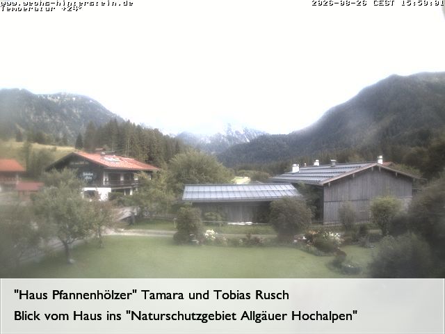 Traffic Cam Hinterstein: Gästehaus Pfannenhölzer - Bad Hindelang