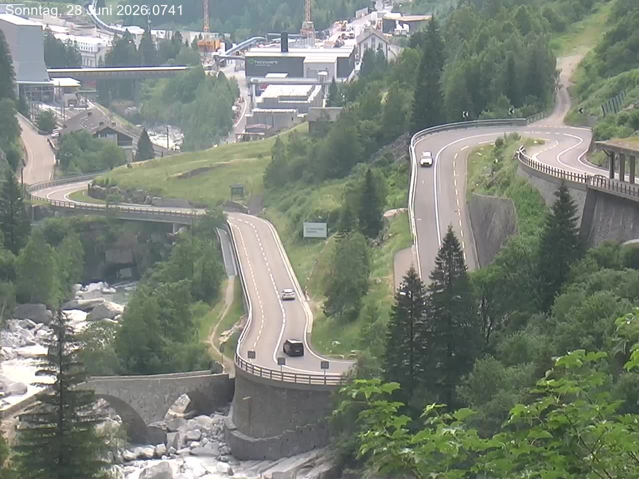 Göschenen › Nordosten: Schöllenenmätteli-Brücke - Gotthard Railway-Tunnel Entrance Göschenen