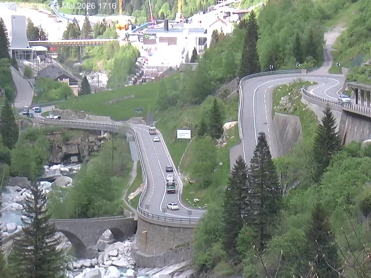 Göschenen › Nordosten: Schöllenenmätteli-Brücke - Gotthard Railway-Tunnel Entrance Göschenen