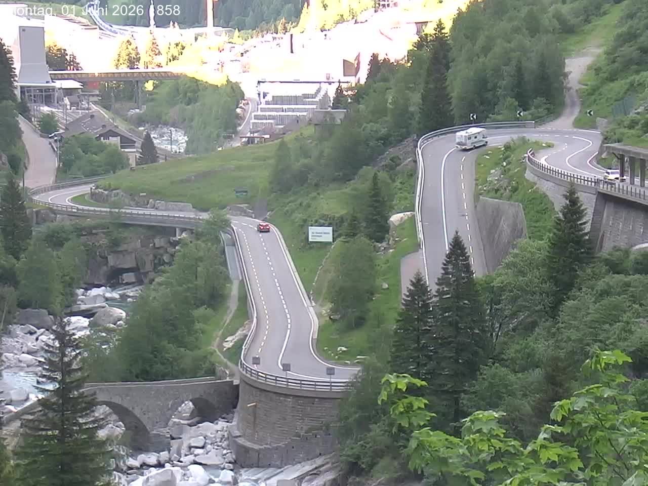 Göschenen › Nordosten: Schöllenenmätteli-Brücke - Gotthard Railway-Tunnel Entrance Göschenen
