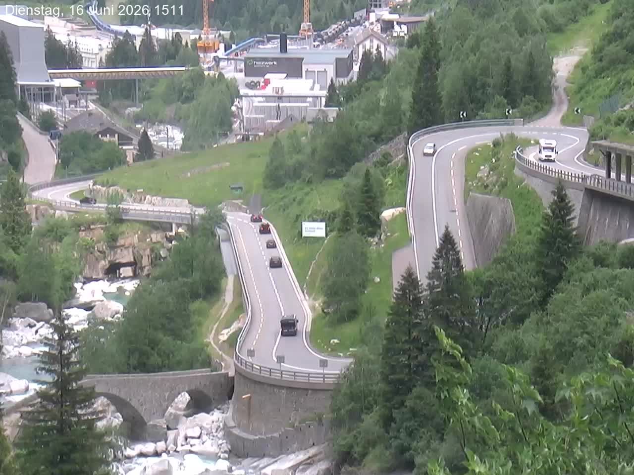 Göschenen › Nordosten: Schöllenenmätteli-Brücke - Gotthard Railway-Tunnel Entrance Göschenen