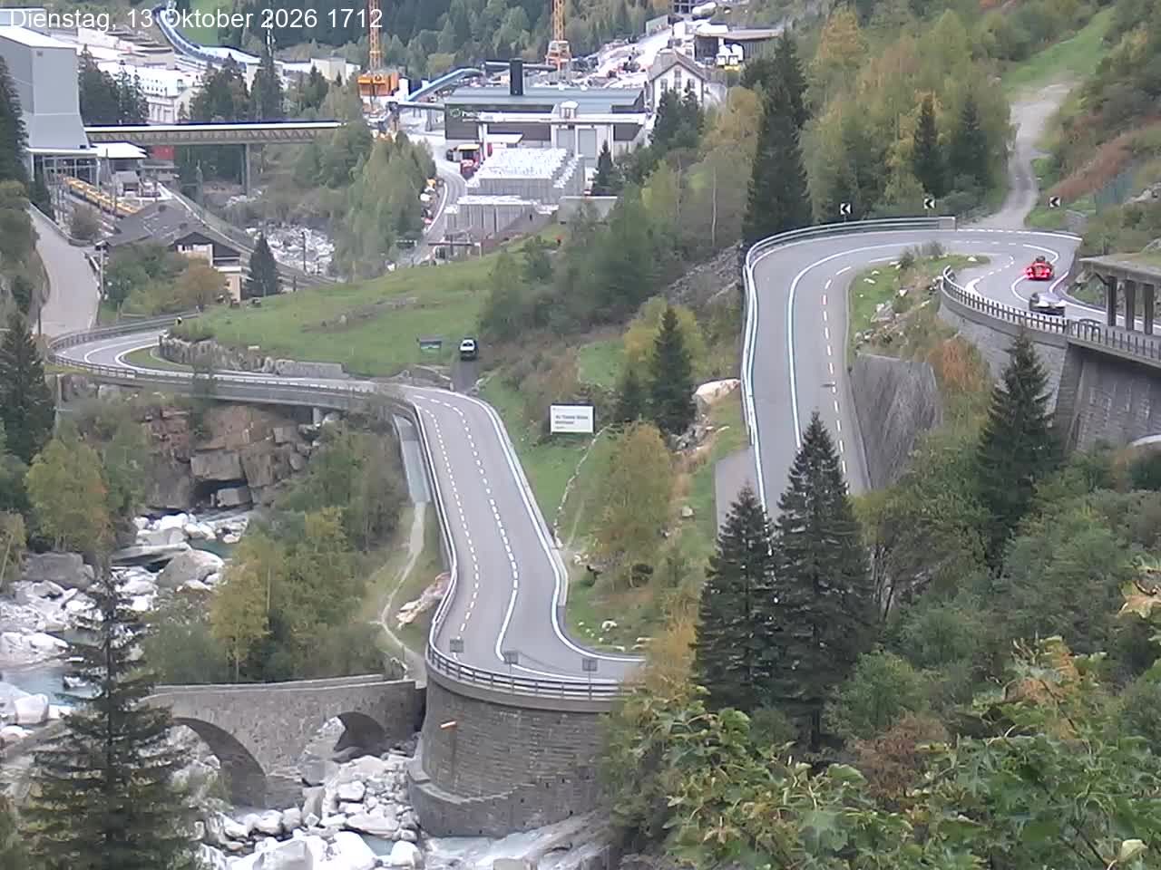Göschenen › Nordosten: Schöllenenmätteli-Brücke - Gotthard Railway-Tunnel Entrance Göschenen