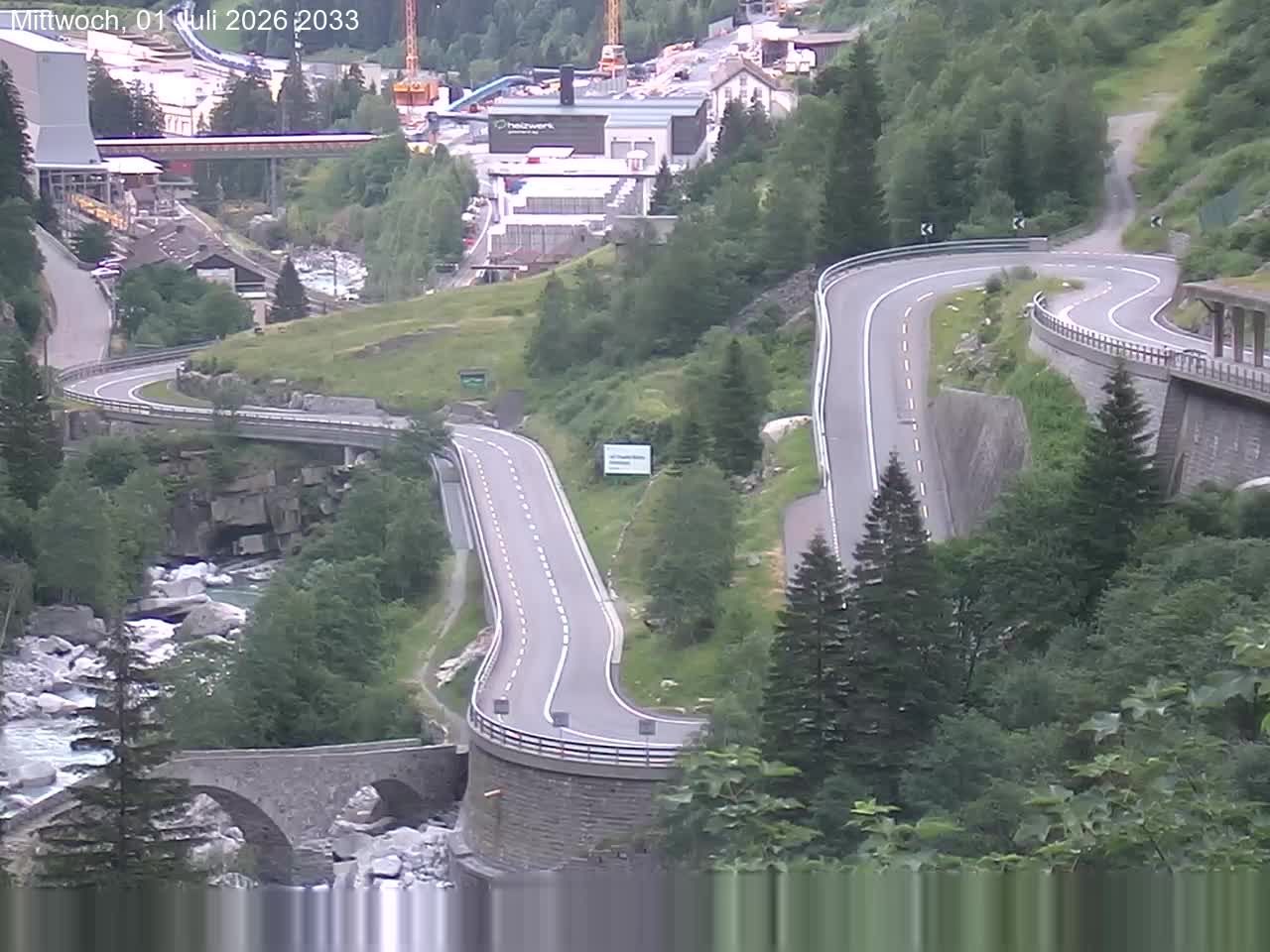 Göschenen › Nordosten: Schöllenenmätteli-Brücke - Gotthard Railway-Tunnel Entrance Göschenen